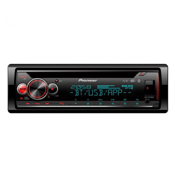 PIONEER DEH-S720DAB, Sintonizador CD 1-DIN con Bluetooth, Usb, Spotify, Apple/android, Iluminación Multicolor