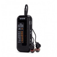 Radio de Bolsillo AIWA R-22BK con Auriculares, Am/fm