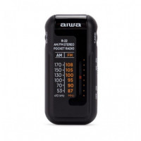 Radio de Bolsillo AIWA R-22BK con Auriculares, Am/fm