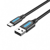Cable Usb-a 2.0 VENTION Usb-a Macho a Usb-c Macho 0.25M Negro