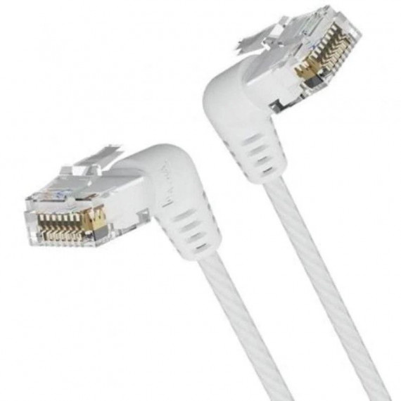 Cable de Red VENTION Ibowd CAT.6A Utp RJ45 50CM Cabezal Rotatorio 360° Blanco