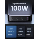 Cargador de Sobremesa UGREEN Nexode Gan 100W 1XUSB-A 3XUSB-C Carga Rápida Gris (90928)