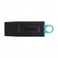 Pendrive KINGSTON Datatraveler Exodia 64GB, USB 3.2, Negro