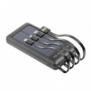 Powerbank Solar SETTY 10000MAH con Cables Integrados 4 en 1
