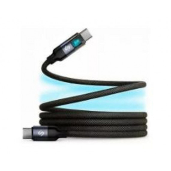 Cable SUBBLIM Powermag Led Usb-c/m a Usb-c/m Pd 100W 2M Negro (SUBCAB-C10090)