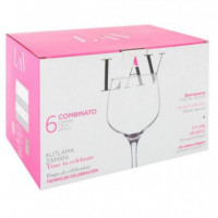 Set de 6 Copas de Combinados LAV en Vidrio Transparente 730ML