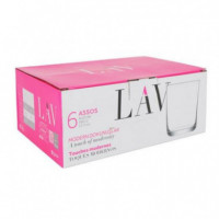 Set de 6 Vasos de Vidrio LAV Assos 360 Ml (12 ¼ Oz)