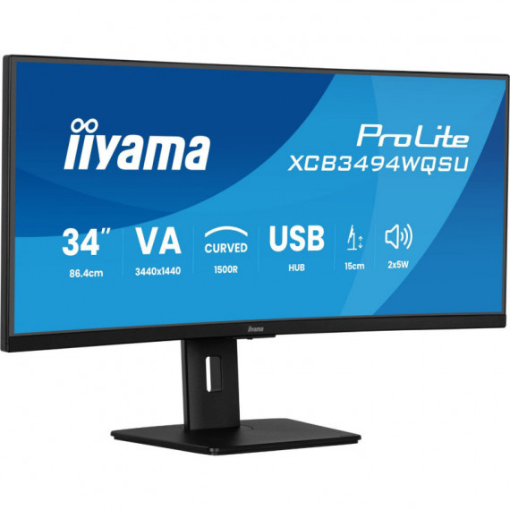 Monitor IIYAMA Prolite 34" Uwqhd Curvo (XCB3494WQSU-B1)