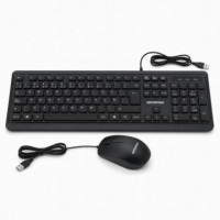 Teclado + Ratón ENTERPRISE Pro KM102 USB Negro Tipo Isla