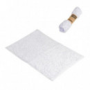 Alfombra de Baño HBS Chenilla Blanca 60X40 Cm