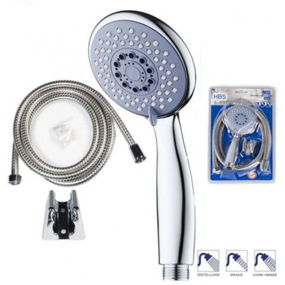 Conjunto de Ducha Maja con Flexo de 150 Cm y 3 Funciones HBS