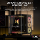 Caja CORSAIR Air 5400 Lx-r Rgb Icue Link ATX Negra (CC-9011320-WW)