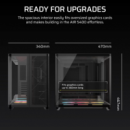 Caja CORSAIR Air 5400 Lx-r Rgb Icue Link ATX Negra (CC-9011320-WW)