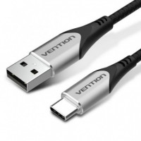 Cable VENTION Usb-a a Usb-c 2.0 Trenzado 1M Gris Codhf
