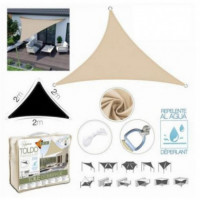 Toldo Vela Triangular 3X3X3 Metros Beige con Bolsa de Transporte  ICO - Guanxe Atlantic Marketplace