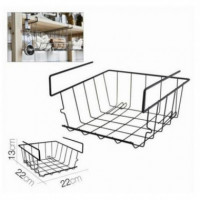 Cesta Colgante para Estante ICO Negra (22X22X13 Cm) - Guanxe Atlantic Marketplace