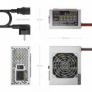 Fuente Alimentación AISENS Sfx 500W 8CM 20+4 Pin ATX Plata (ASPC-500SFX-PSE)