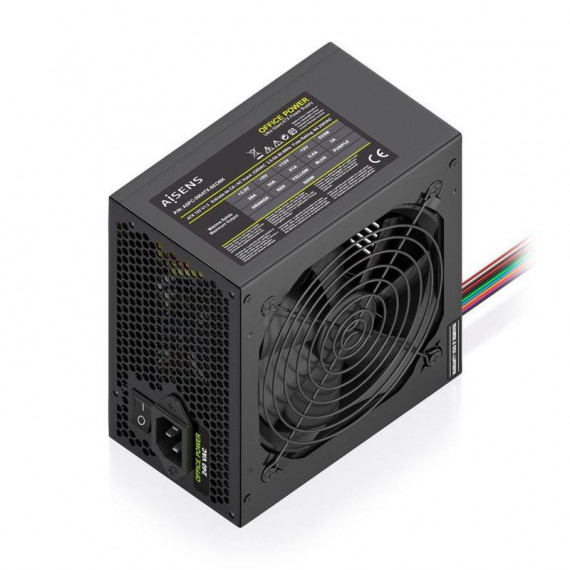 Fuente AISENS ATX 2.0 500W 12CM 20+4 Pin Cable Oem Negra (ASPC-500ATX-SEOBK)