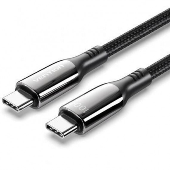 Cable VENTION USB 2.0 Usb-c a Usb-c 100W 5A 2M Negro (ctkbh)