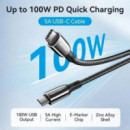 Cable VENTION USB 2.0 Usb-c a Usb-c 100W 5A 2M Negro (ctkbh)