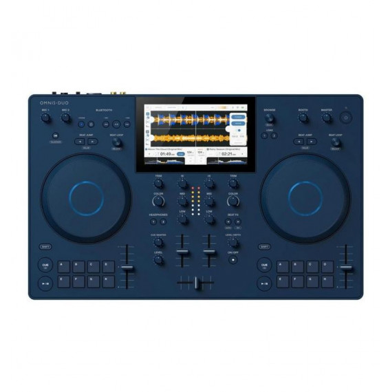ALPHATHETA Omnis-duo, Controlador DJ Portátil Todo en Uno, Azul índigo