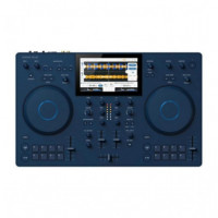 ALPHATHETA Omnis-duo, Controlador DJ Portátil Todo en Uno, Azul índigo