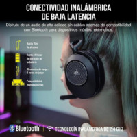 Auriculares Gaming Inalámbricos CORSAIR HS65 Wireless Rgb con Micrófono 7.1 Negro