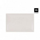 Fuente Rectangular de Porcelana LA MEDITERRANEA Ivory Brillo Elite (34 X 23 Cm)