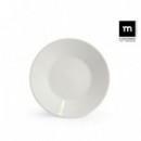 Set de 12 Platos de Postre LA MEDITERRANEA Maitre de Gres Marfil Brillo 21.5 Cm