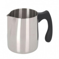 Lechera QUTTIN de Acero Inoxidable 600ML con Asa Ergonómica para Hostelería