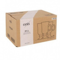 Set de 6 Tazas de Café ONIS Bill en Vidrio 225ML