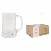 Set 6 Jarras de Cerveza Maxim ONIS 295ML de Vidrio Transparente