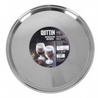 Bandeja para Servir QUTTIN de Acero Inoxidable Pulido Espejo Ø40CM