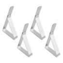 Pack de 4 Pinzas Sujetamanteles de Acero Inoxidable para Mesa (7.4X4.5X1.2 Cm)