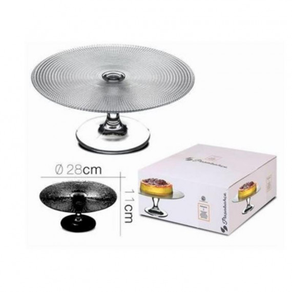 Plato de Vidrio PASABAHCE con Pie para Repostería Ø28 Cm