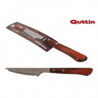 Cuchillo Chuletero QUTTIN con Mango de Madera y Hoja de 11CM