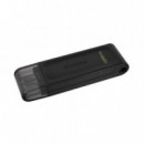 Pendrive KINGSTON Datatraveler 70 Usb-c 3.2 Gen 1 de 128GB Negro