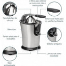 Exprimidor de Cítricos PRINCESS 201860 Master Juicer Pro, 300W Acero Inoxidable