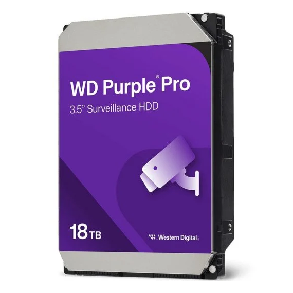 Disco WESTERN DIGITAL Purple Pro Surveillance 3.5" 18TB SATA3 512MB 7200RPM (WD181PURP)