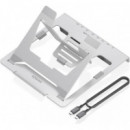 Soporte de Sobremesa Ajustable AISENS Usb-c 7EN1 para Portátil/tablet Gris (ASUC-7P046-GR)