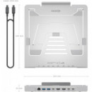 Soporte de Sobremesa Ajustable AISENS Usb-c 7EN1 para Portátil/tablet Gris (ASUC-7P046-GR)