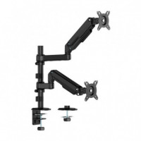 Soporte de Mesa AISENS Eco 17"-32" 2 Brazos 3 Pivotes Inclinable/giratorio/rotatorio Negro (DT32TSR-453)