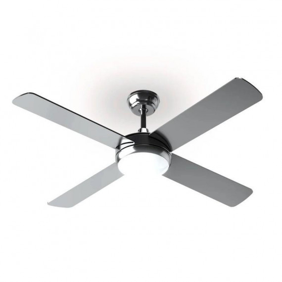 Ventilador de Techo EVVO V516 Steel con Luz Led 18W, 4 Aspas Reversibles y 3 Velocidades (V0158)
