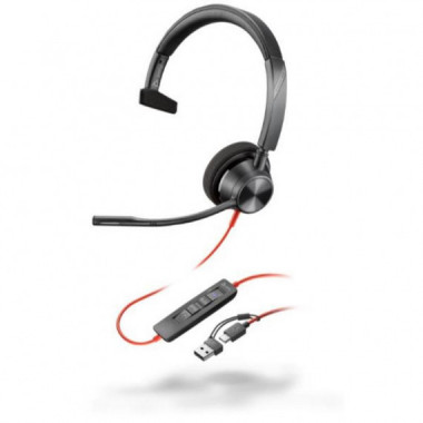 Auricular Monoauricular Poly Blackwire 3310-M USB-A / USB-C (212703-01)