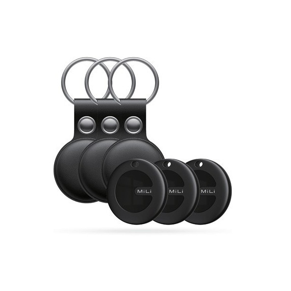 Mili Localizador Pack 3 Uds con Llaveros Miitag Duo para Android y Ios HD-P16 Negro  LALO