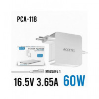 ACCETEL Cargador Magsafe 1 60W 16.5V 3.65A Tipo L PCA-118