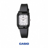 CASIO LQ-142-7E Reloj Analógico Negro con Esfera Blanca