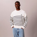 Jersey Holgado a Rayas de Algodón  CALVIN KLEIN