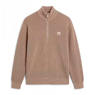 Jersey de Algod&oacute;n Gofrado con Cremallera 1/2  CALVIN KLEIN