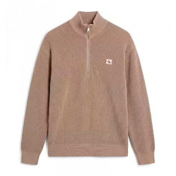 Jersey de Algodón Gofrado con Cremallera 1/2  CALVIN KLEIN